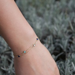 Azzurro - 18k Goldarmband