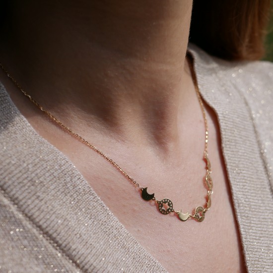 Diluna - 14k Goldhalskette