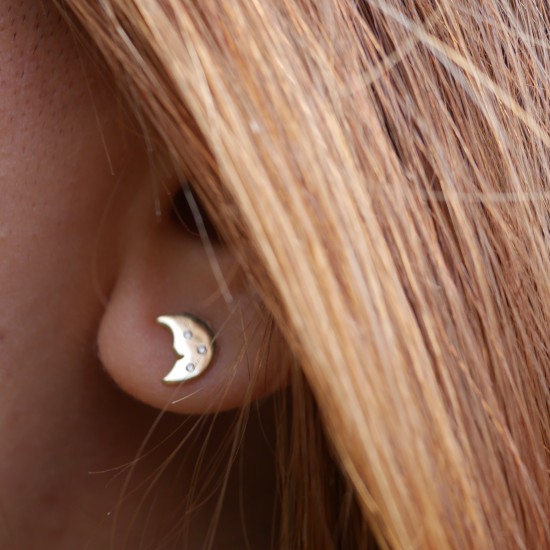 Diluna - 14k Goldohrringe