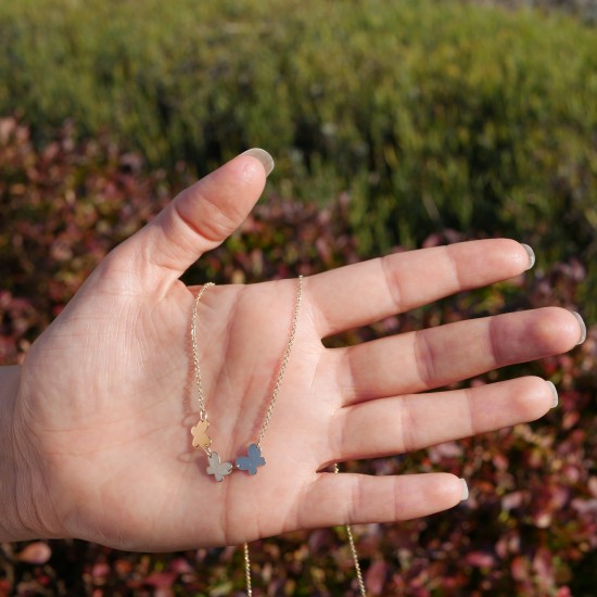 Farfalle - 14k Goldhalskette