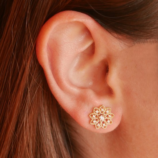 Ferla Duo -18k Goldohrringe