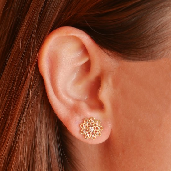 Ferla Duo -18k Goldohrringe