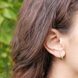 Praso - 14k Goldohrringe