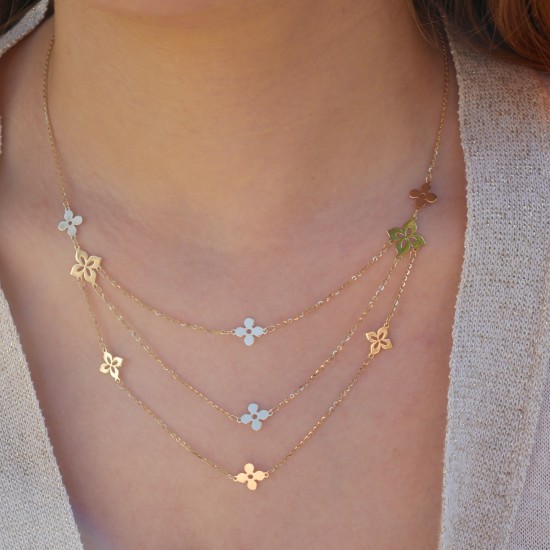 Ravello Triplo - 14k Goldhalskette
