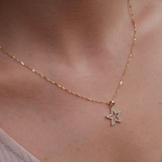 Stella - 14k Goldanhänger